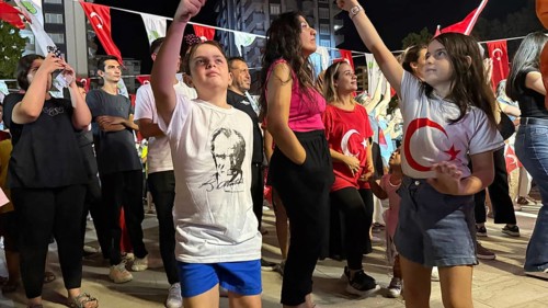 People in Türkiye celebrate Victory Day, commemorating the decisive Turkish victory over Greek