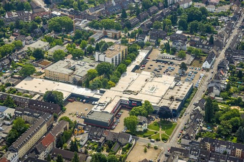 Aerial view, furniture store XXXLutz Rück, Oberhausen, Ruhr area, North Rhine-Westphalia, Germany,