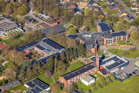 Aerial photo, Vestische Caritas-Kliniken GmbH Kinderheilstätte, Nordkirchen, Münsterland, North