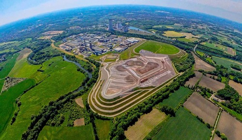 Aerial photo, landfill site at Lünener Straße, Remondis Lippewerk recycling centre and Trianel