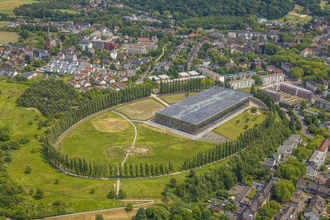 Aerial view, Akademie Mont-Cenis - Fortbildungsakademie des Ministeriums des Innern des Landes