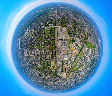 Aerial photo, ETEC Essener Technologie- und Entwicklungs-Centrum GmbH, Kruppstraße on the A40