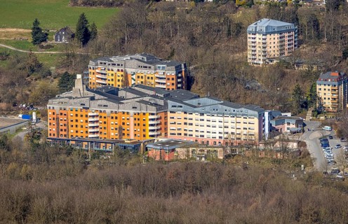 Aerial photo, Gemeinschaftskrankenhaus Herdecke gGmbH, Westende, Herdecke, Ruhr area, North