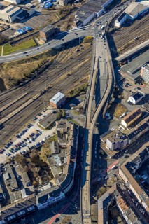 Aerial view, elevated road Eckeseyer Straße, Altenhagener Brücke, federal road B54, Altenhagen,