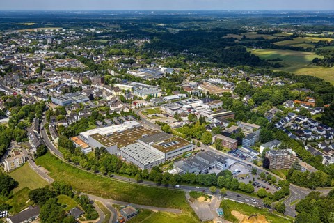 Aerial view, local view residential area at Südring and Parkstraße, Wilhelm Schlechtendahl und
