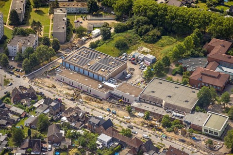 Aerial view, Ski and Athletics Club Bockum-Hövel e.V. (SLC), Gebrüder-Grimm-Grundschule,