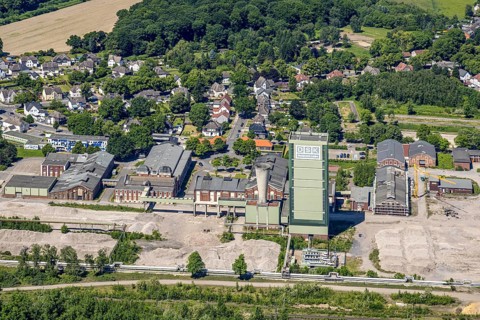 Aerial view, new Westerholt colliery, new neighbourhood for climate-friendly working and living,