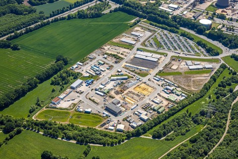 Aerial view, Ruhr Oil Refinery Scholven with BP Scholven North Extension, Scholven, Gelsenkirchen,