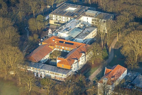 Aerial view, Clinic for Manual Therapy, MVZ Prof. Dr Uhlenbrock and Partner Radiology, Hamm spa
