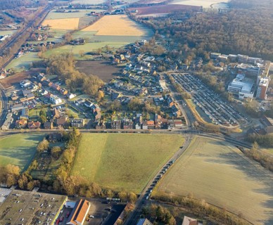 Aerial view, planned potential building areas between Vogelstraße, Ennigerweg and Ahlener Straße,
