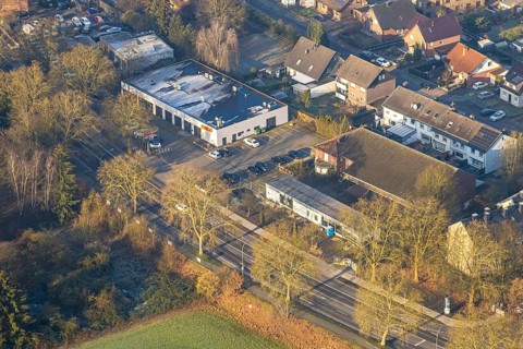 Aerial view, residential area Heessener Straße from Seeburger Straße to An der Mattenbecke with