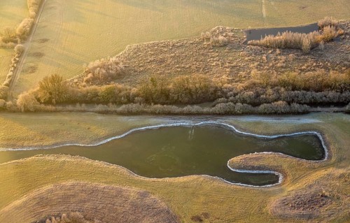 Aerial view, Old branch of the Lippe, nature reserve at Oberwerries Castle, Lippe floodplain at