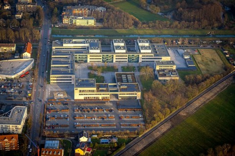 ATTENTION Photos with partial blurring created by tilt technique on the lens side, aerial photo,