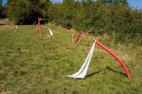 The Installation Whispers of Freedom by Zahra Mohebbi, 12th international wind art festival 2025,