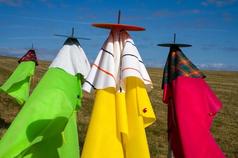 The Installation Bride and Groom and Folks by Jean Boskja Missler, 12th international wind art