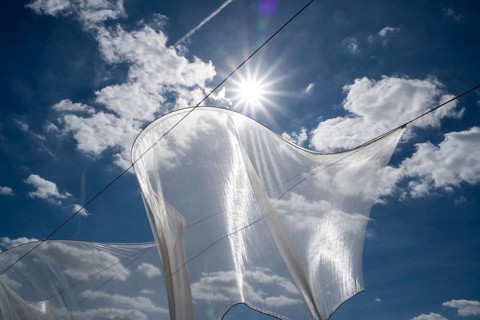 The installation Aurora by Kirsten Sauer (kisa.), 12th international wind art festival 2025,