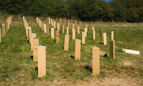 The Installation AUFFORSTUNG, REFORESTATION by Matthias Block, 12th international wind art festival
