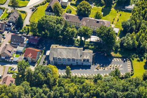 Aerial view, evang. Johanneswerk Waldheimat, Am Stade, Evangeliumschristen-Baptisten-Brüdergemeinde