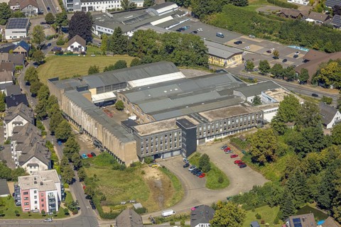 Aerial view, Nestor Bildungsinstitut Komplex, Höferhof, Kierspe, Sauerland, North Rhine-Westphalia,