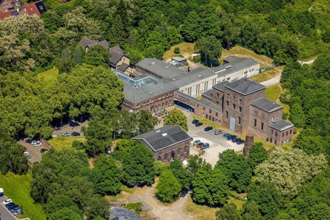 Aerial view, Carl Colliery, cultural centre, Altenessen, Essen, Ruhr area, North Rhine-Westphalia,