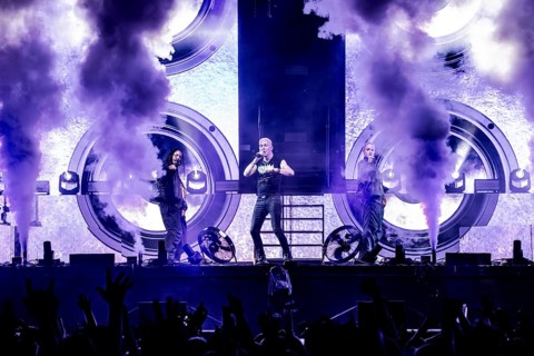 H. P. Baxxter, singer of Scooter live on Rough and Dirty! Open Airs Tour at the Berlin Waldbühne on