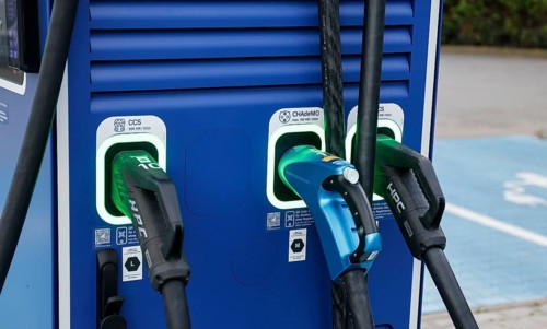 Charging station with charging plugs at ARAl Pulse, Blankenfelde, 26/08/2025, Berlin, Berlin,