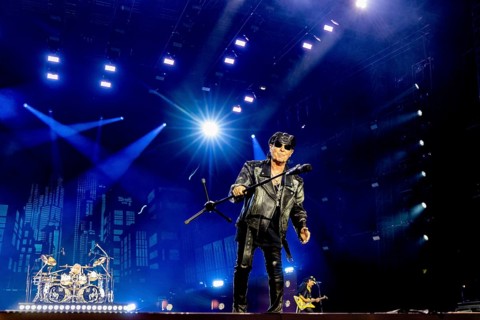 Klaus Meine, singer of the band Scorpions live on 60 Years Anniversary Tour in the