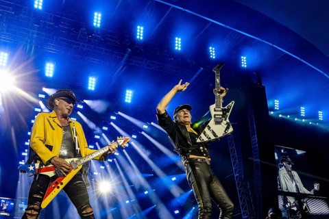 Rudolf Schenker (guitarist) and Klaus Meine (singer) of the band Scorpions live on 60 Years