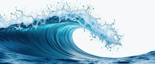 A stunning capture of a powerful wave in motion, displaying the ocean's raw energy and beauty.