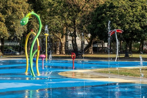 Green Dragon Water Playground Cologne, Green Belt, Cologne, North Rhine-Westphalia, Germany