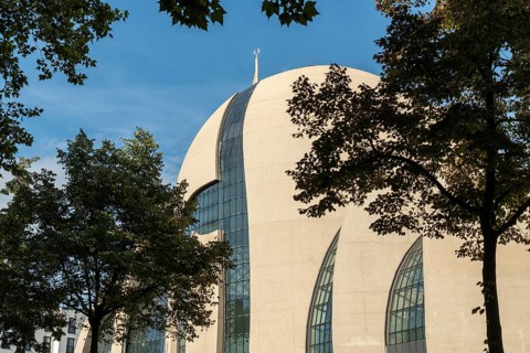 Mosque Cologne close-up dome, Cologne, North Rhine-Westphalia, Germany