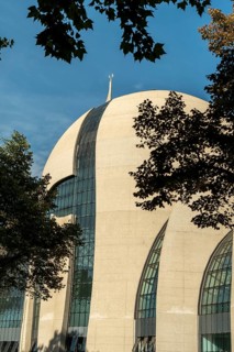 Mosque Cologne close-up dome, Cologne, North Rhine-Westphalia, Germany