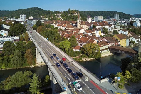 View of the old town with the parish church of Maria Himmelfahrt, in the foreground the high