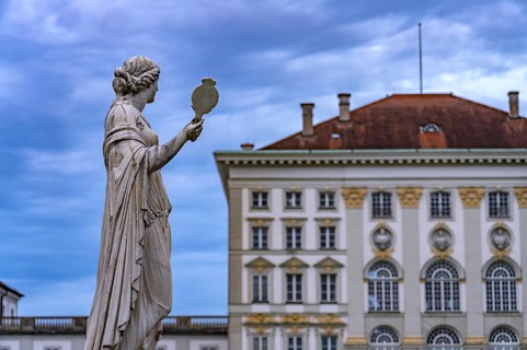 Statue of Juno in the park of Nymphenburg Palace in Munich, Bavaria, Germany
