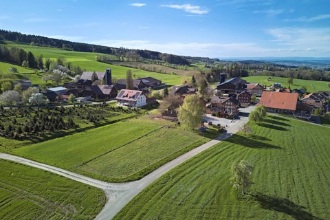 View of the village, behind the Lindenberg, Geltwil, Freiamt, Canton, Aargau, Switzerland
