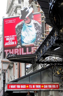 London, England, Great Britain, Europe, advert for a Michael Jackson show with eye-catching