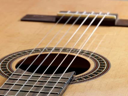 Detail of a classic guitar