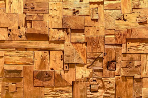 Full frame detail of a interlocked wooden construction