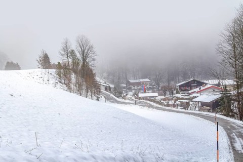 Winter scenery around Ramsau bei Berchtesgaden in Germany