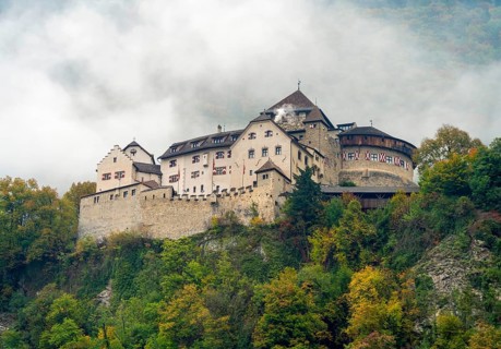 Vaduz Castle in Vaduz, the capital city of Liechtenstein at autumn time