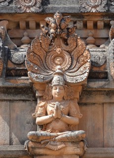 Detail of the Krishna Temple at Hemakuta Hill, a part of the Sacred Center of Vijayanagara around