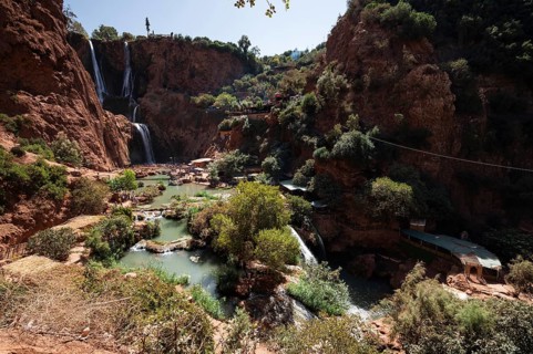 Beautifull cascades of waterfall Ouzoud in Morocco