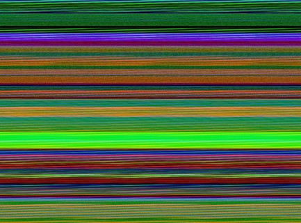 Colorful abstract data loss theme showing a corrupted image