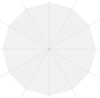 Illustration of a frontal spiderweb in black back