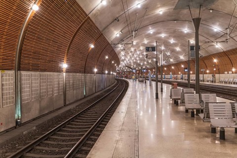 Underground station of Monte Carlo in Monaco, a sovereign city-state and microstate on the French
