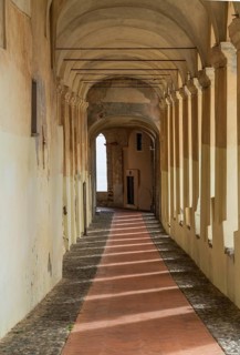 Architectural detail in Porto Maurizio in Oneglia, a former town in northern Italy on the Ligurian
