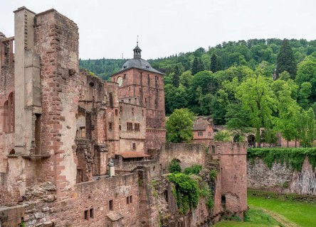 Impression around Heidelberg Castle in Germany at summer time