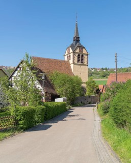 The Johanneskirche at a village in Hohenlohe named Baechlingen