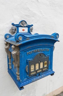 Old mailbox from 1896, post, letter, postcard, mail, Germany