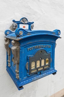 Old mailbox from 1896, post, letter, postcard, mail, Germany